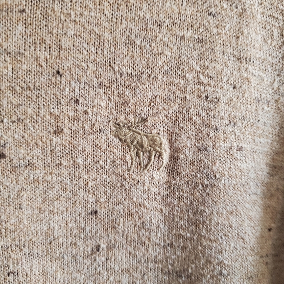 Abercrombie & Fitch Men's Roll Neck Tee Shirt Size M Preppy Embroidered Logo - Picture 7 of 10